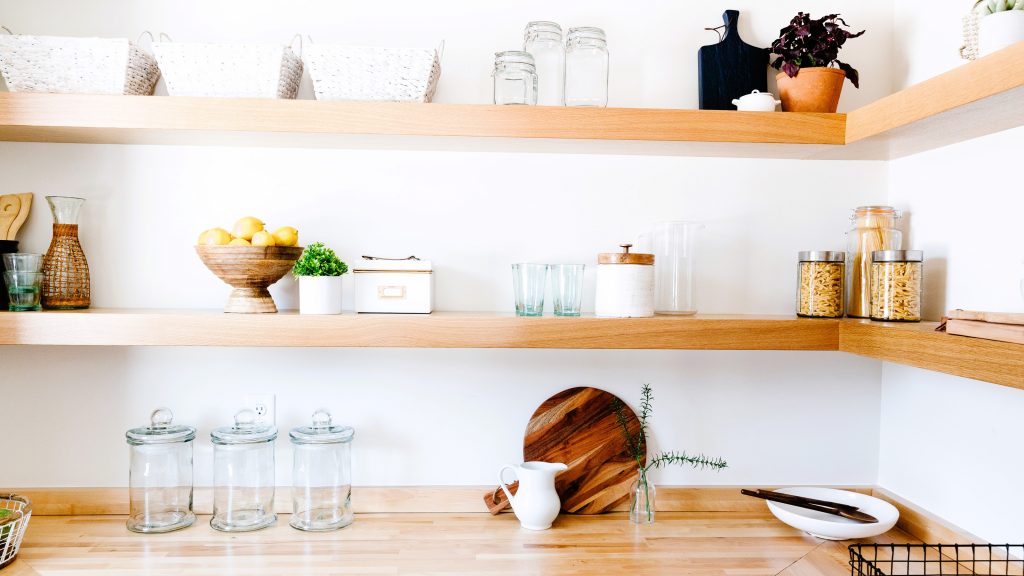 Products on the shelves