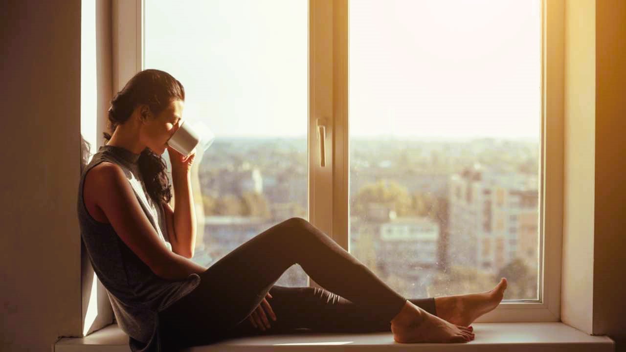 Resting on the windowsill